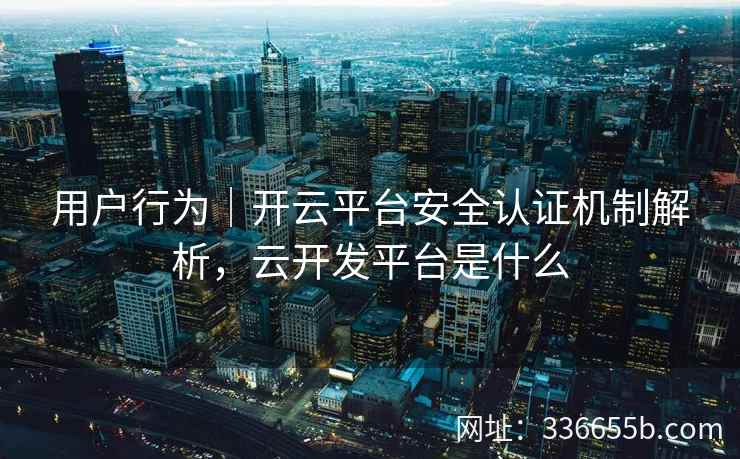 用户行为｜开云平台安全认证机制解析，云开发平台是什么